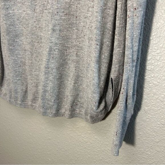 Caslon V-Neck Sweater Size Large Grey White & Purple Speckles Alpaca/Wool Blend - Picture 14 of 16